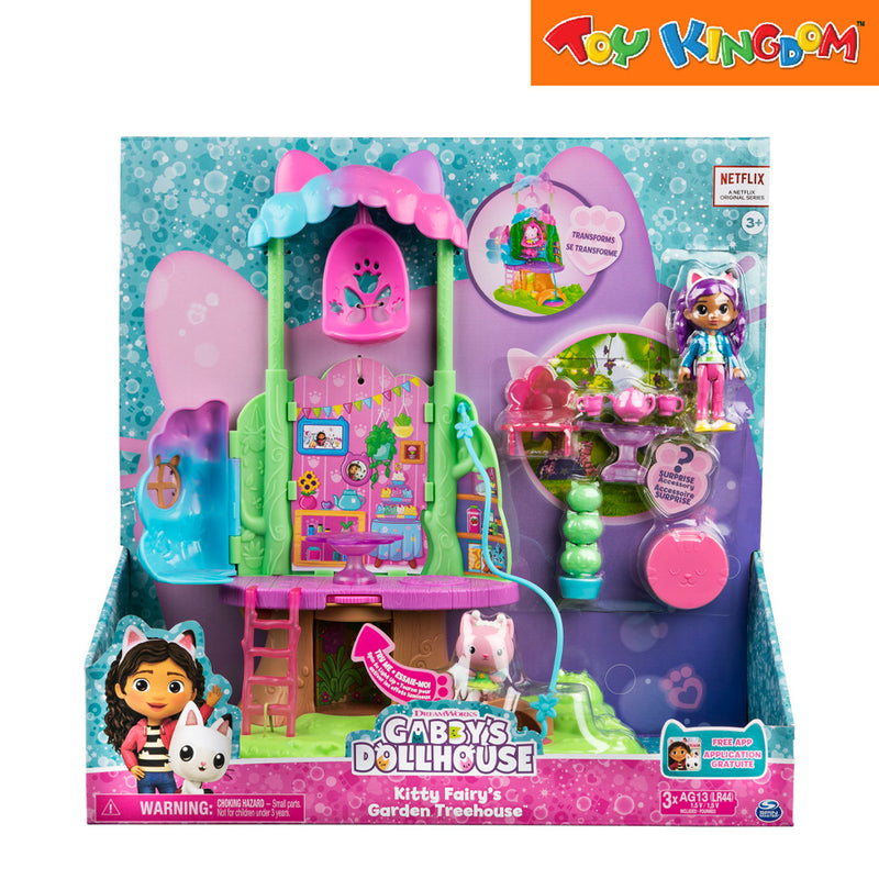 Gabby's Dollhouse Kitty Fairy's Garden Treehouse Playset