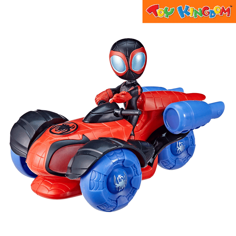 Disney Jr. Marvel Spidey and His Amazing Friends Miles Morales Spider-Man Glow Tech Techno-Racer