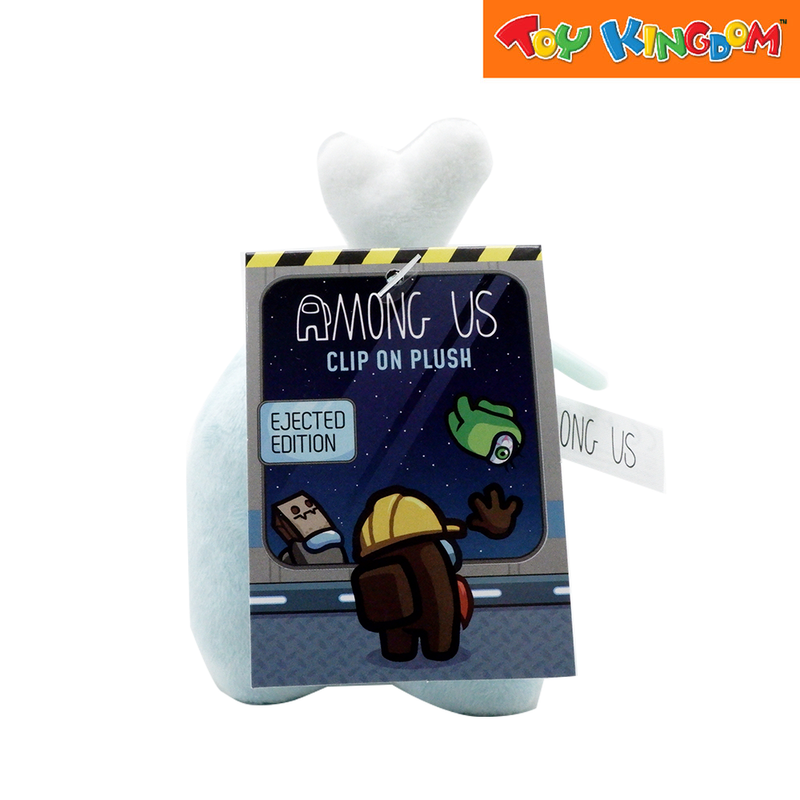 Among Us Clip On Plush Light Blue with White Stuffed Toy