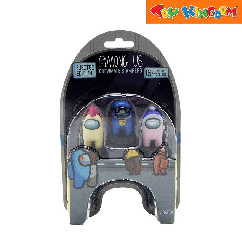 Among Us Crewmate Cream, Dark Blue and Light Pink 3 Pack Stamper Set