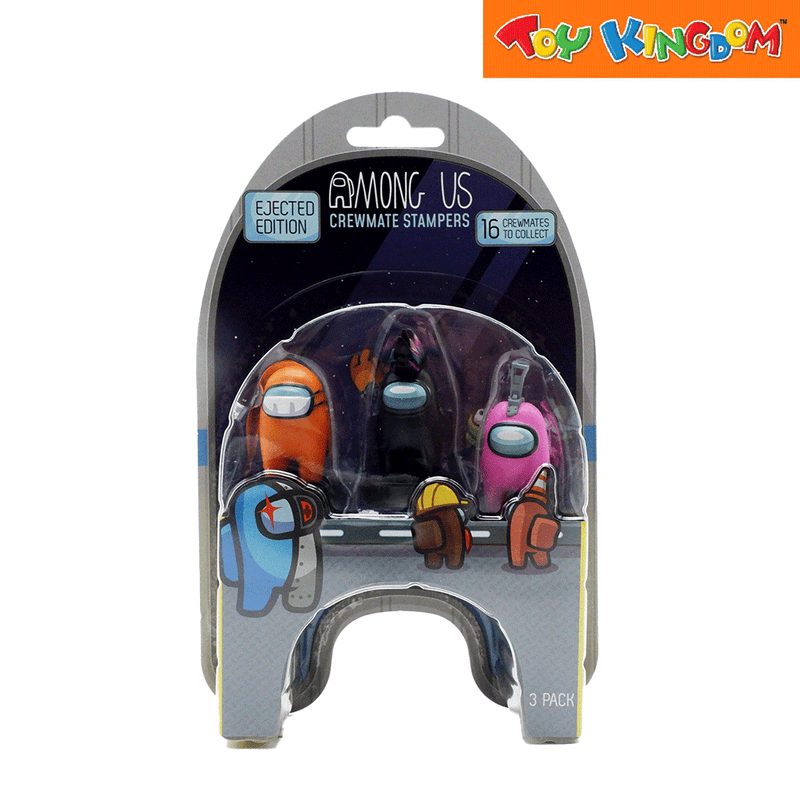 Among us Crewmate Orange, Black and Pink 3 Pack Stamper Set