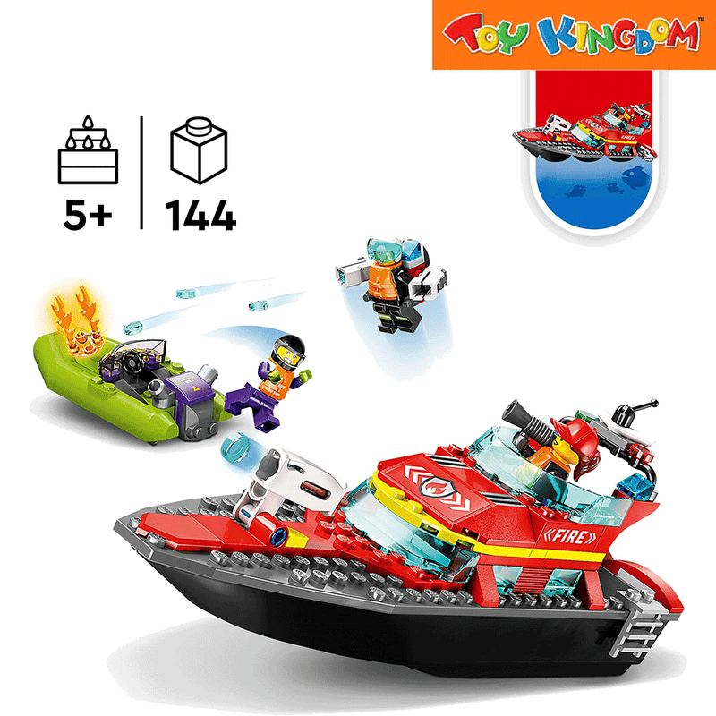 Lego 60373 City Fire Rescue Boat Building Blocks