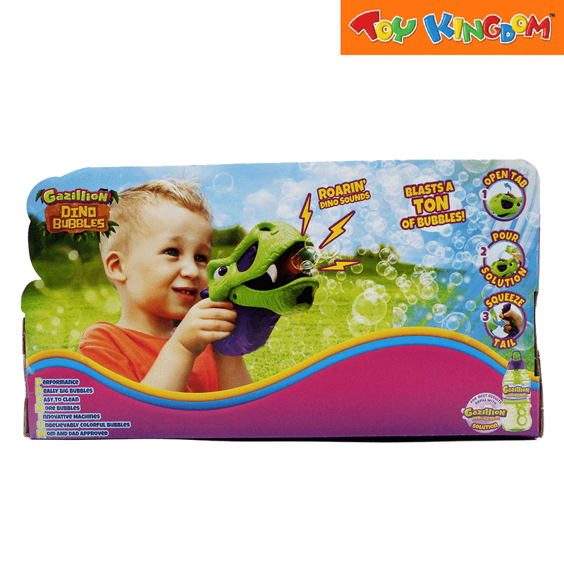 Gazillion Dino Bubbles Roaring Rex Bubble Blaster