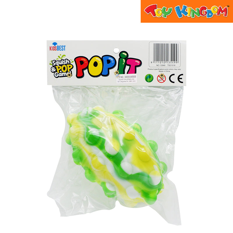 Squish and Pop Game! Green Yellow Fidget Ball