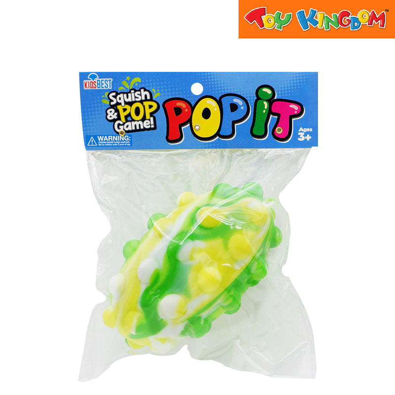 Squish and Pop Game! Green Yellow Fidget Ball