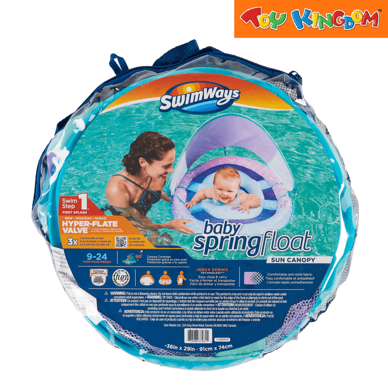 SwimWays Mermaid Baby Spring Float with Canopy