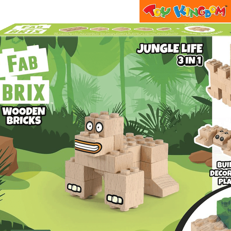 FabBrix Jungle Life Wooden Bricks