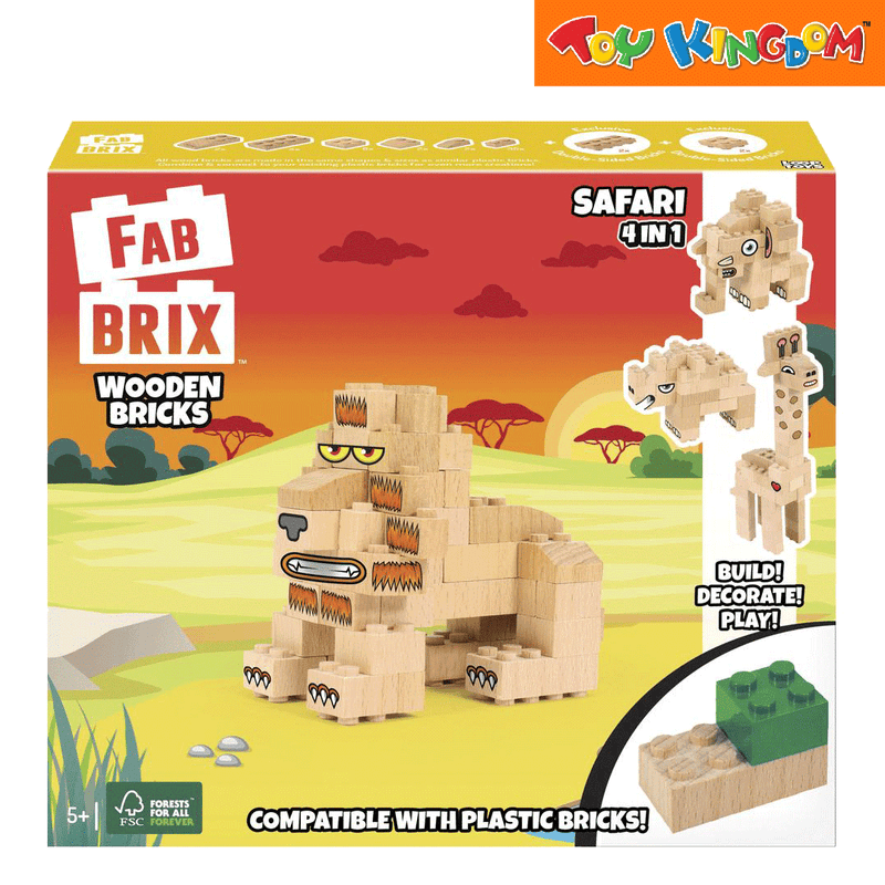 FabBrix Safari Wooden Bricks
