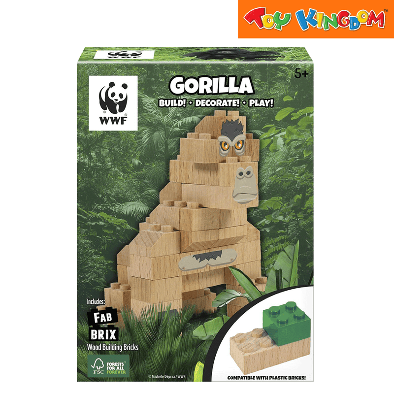 FabBrix WWF Gorilla Wooden Bricks