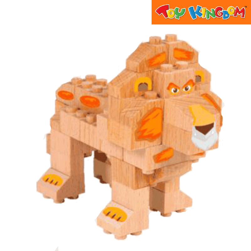 FabBrix WWF Lion Wooden Bricks