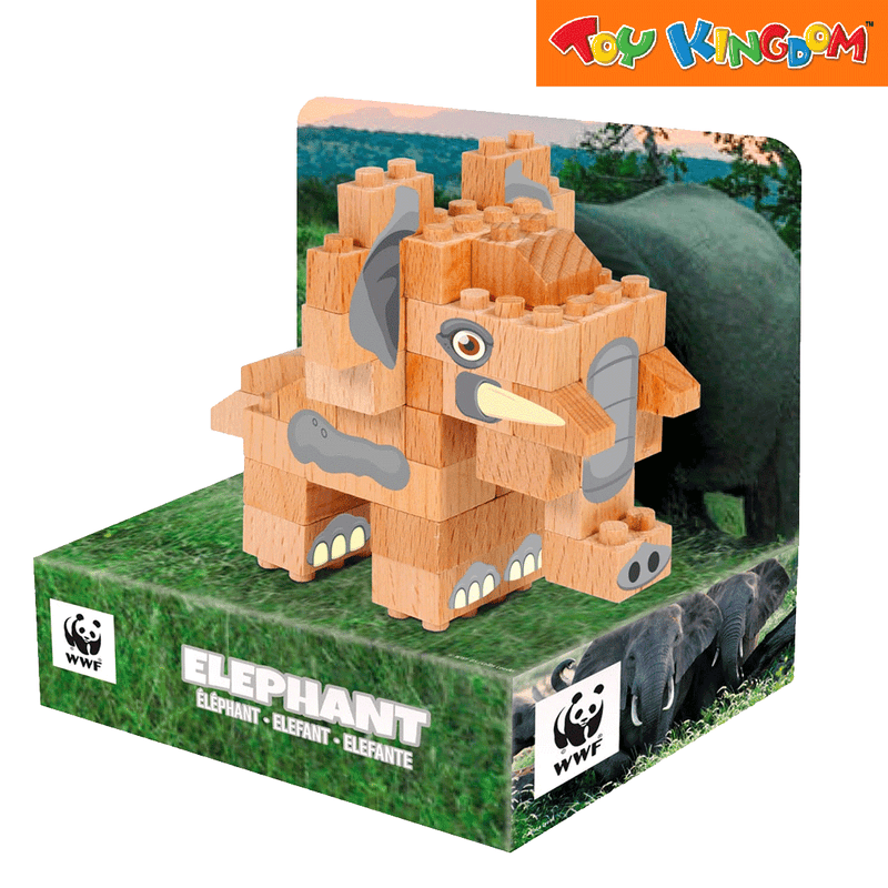 FabBrix WWF Elephant Wooden Bricks
