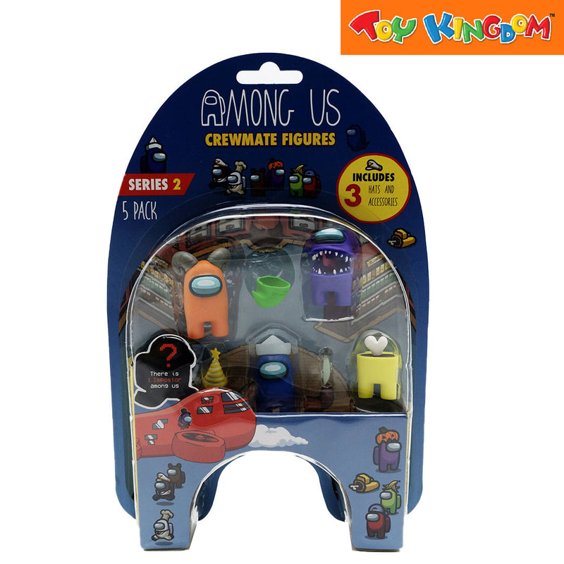 Among Us Series 2 Crewmate Orange, Purple, Blue and Yellow 5 Pack Figures