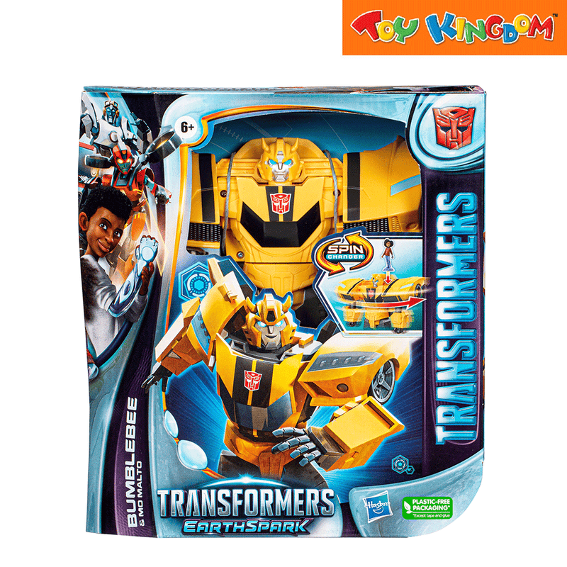 Transformers Earthspark Terran Spinchanger Gabbro BB and Mo Malto Action Figure