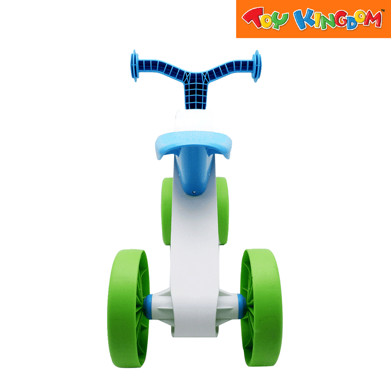 Chillafish ItsiBitsi 4-Wheel First Ride-On Blue and White Balance Training Bike