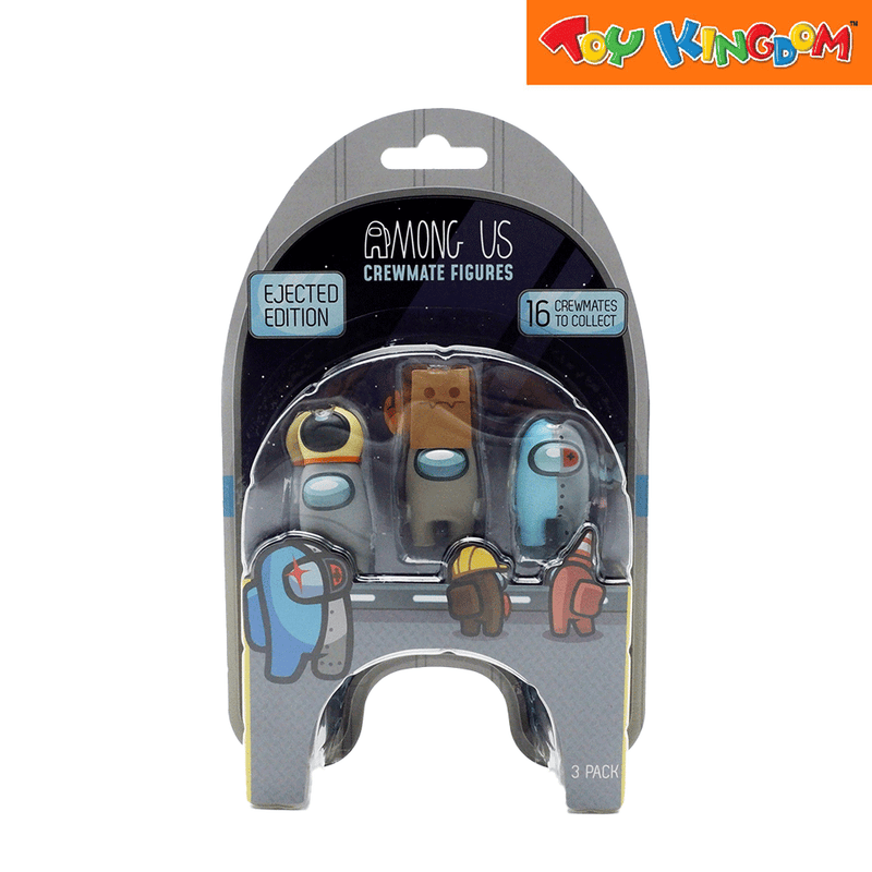 Among us Crewmate Gray, Light Brown and Blue Gray 3 Pack Figures