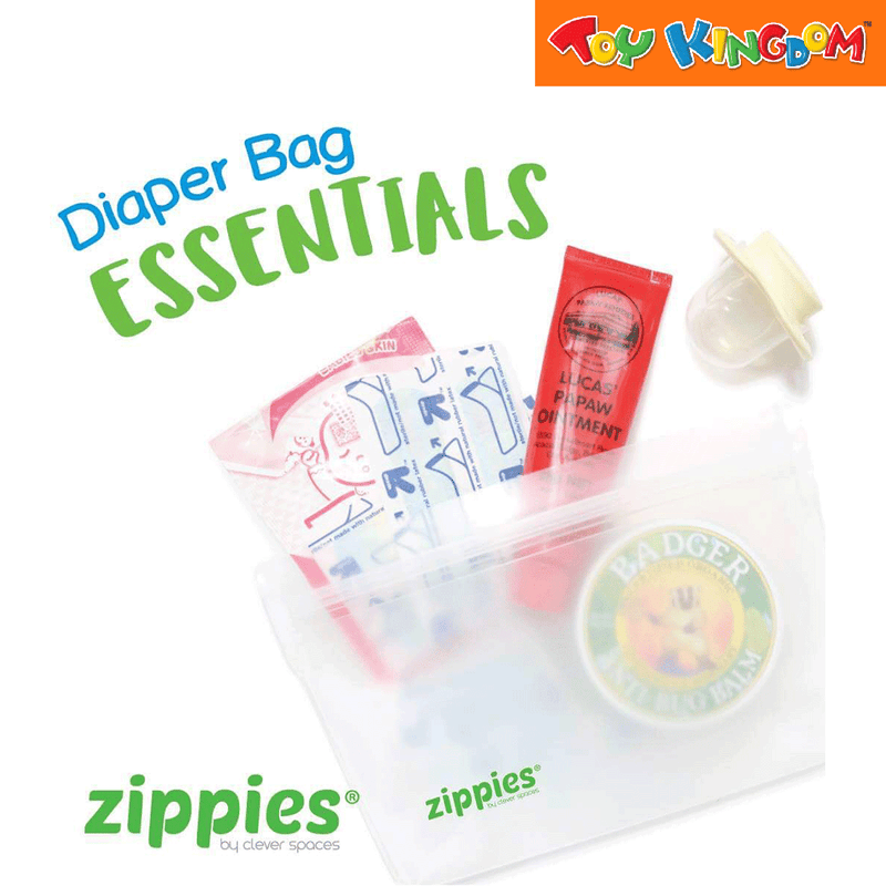 Zippies 3 pcs Small Reusable Stand-Up Pouch