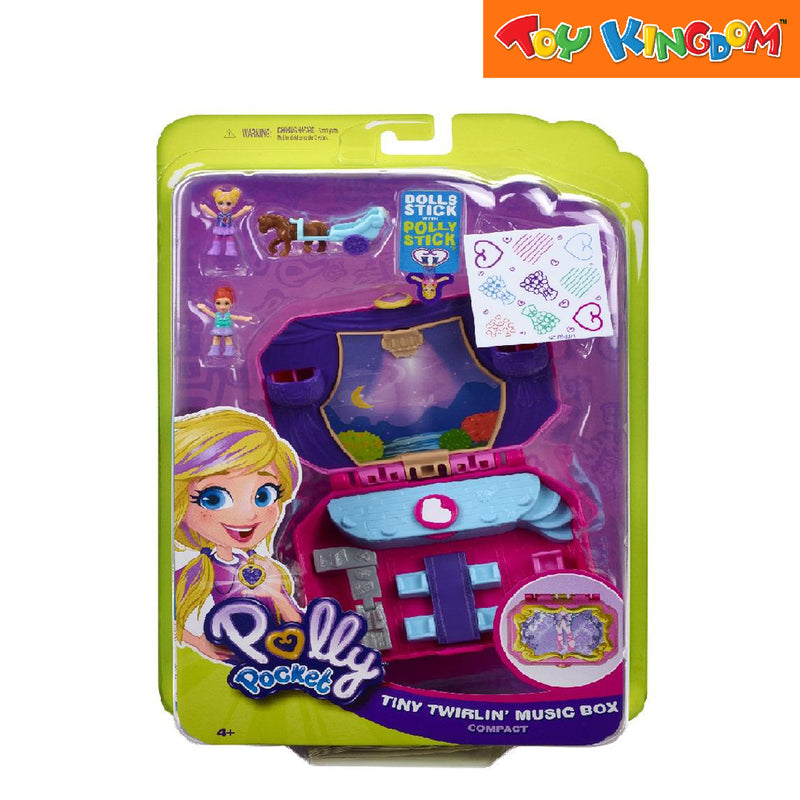 Polly Pocket Tiny Twirlin Music Box Compact Doll Playset
