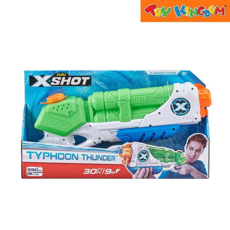 X-SHOT Typhoon Thunder Green and White Blaster