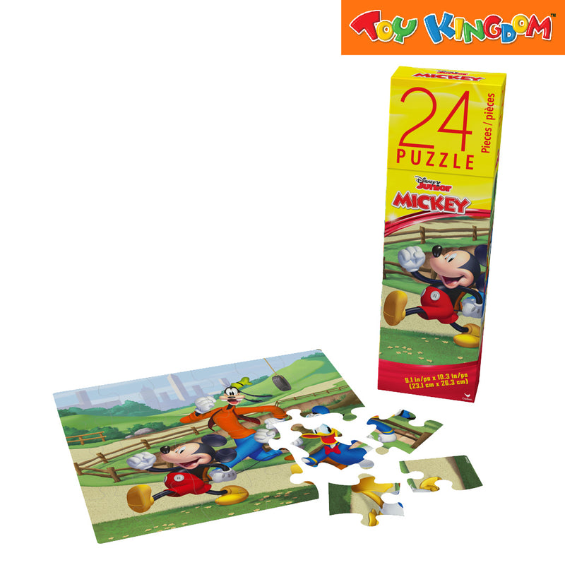 Cardinal Games Disney Jr. Mickey, Donald Duck and Goofy Tall Tower Box 24 pcs Puzzle Set