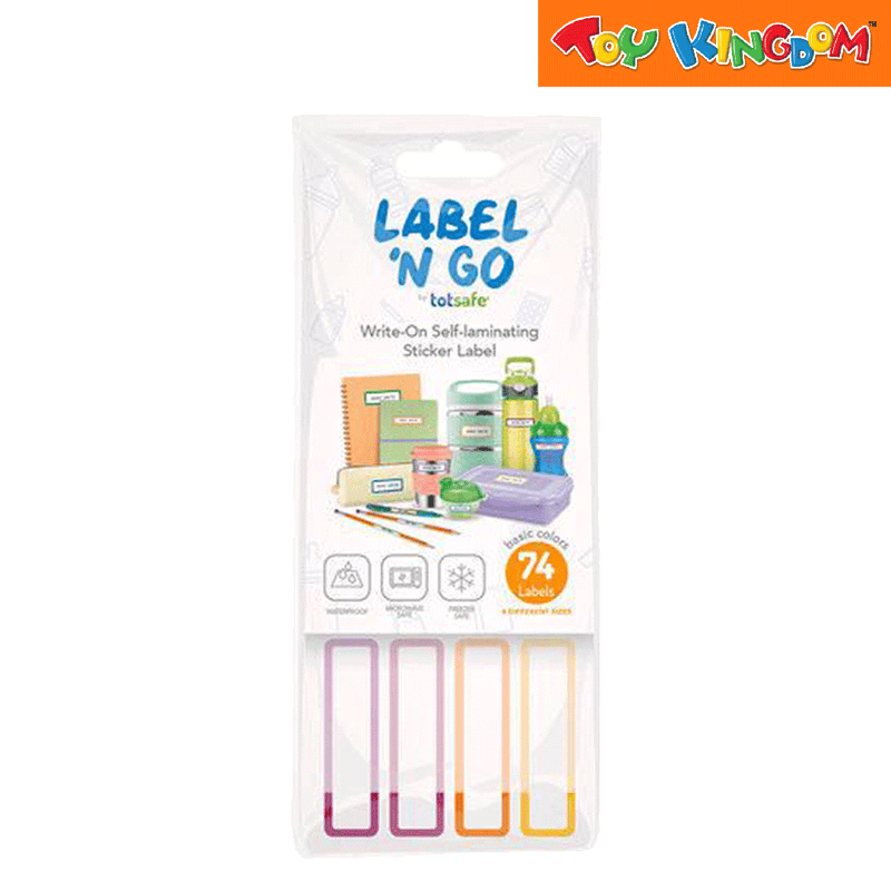 Totsafe Label 'n Go Plain Write-On Self-Laminating Stickers