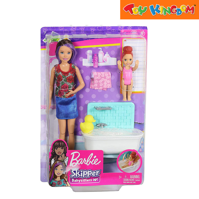 Barbie Babysitter Bath Time Playset