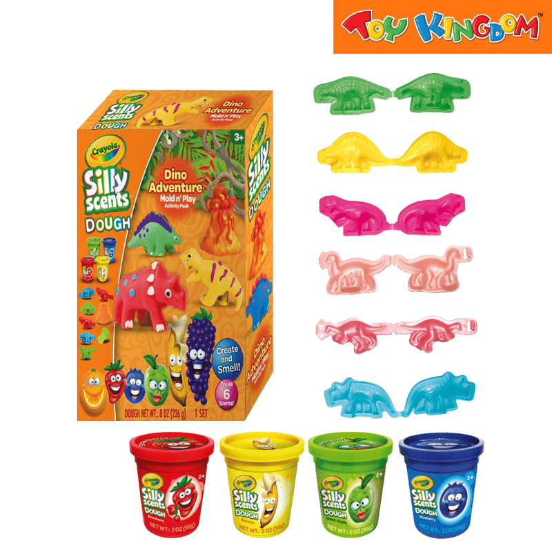 Crayola Silly Scents Dough Dino Adventure 4 pcs Activity Pack