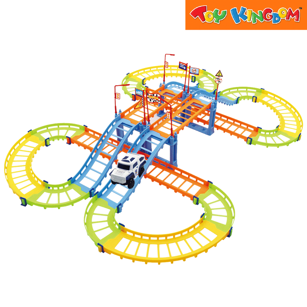 Road Rats Jr. The Patrol Track Set Battery Operated Modern City