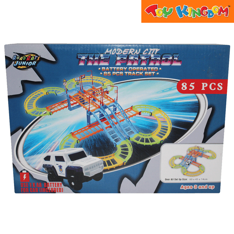 Road Rats Jr. The Patrol Track Set Battery Operated Modern City